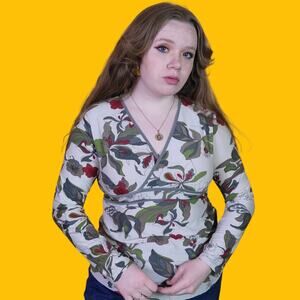 TM Style Y2k Floral Butterfly Long Sleeve Top, M
